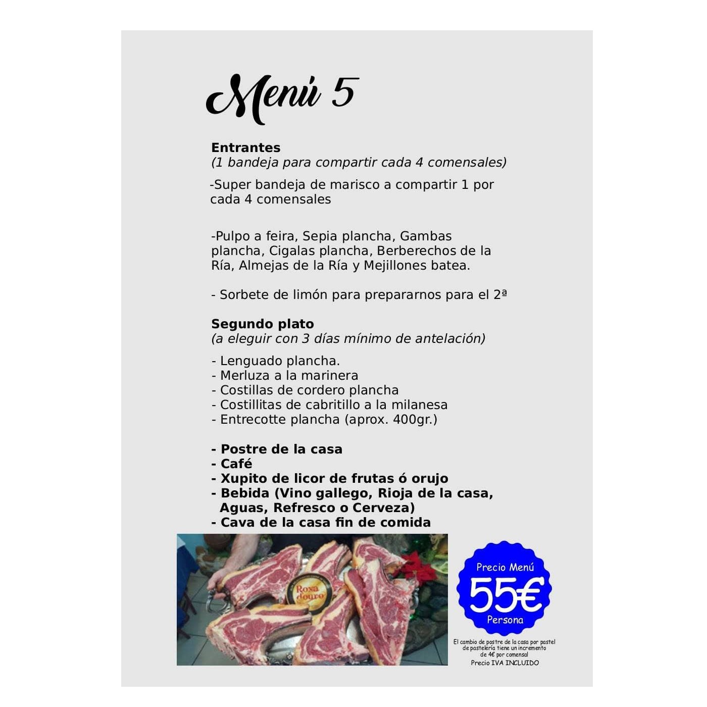 Menú 5: Productos y servicios de A'Cañota Menú 5: Productos y servicios de A'Cañota