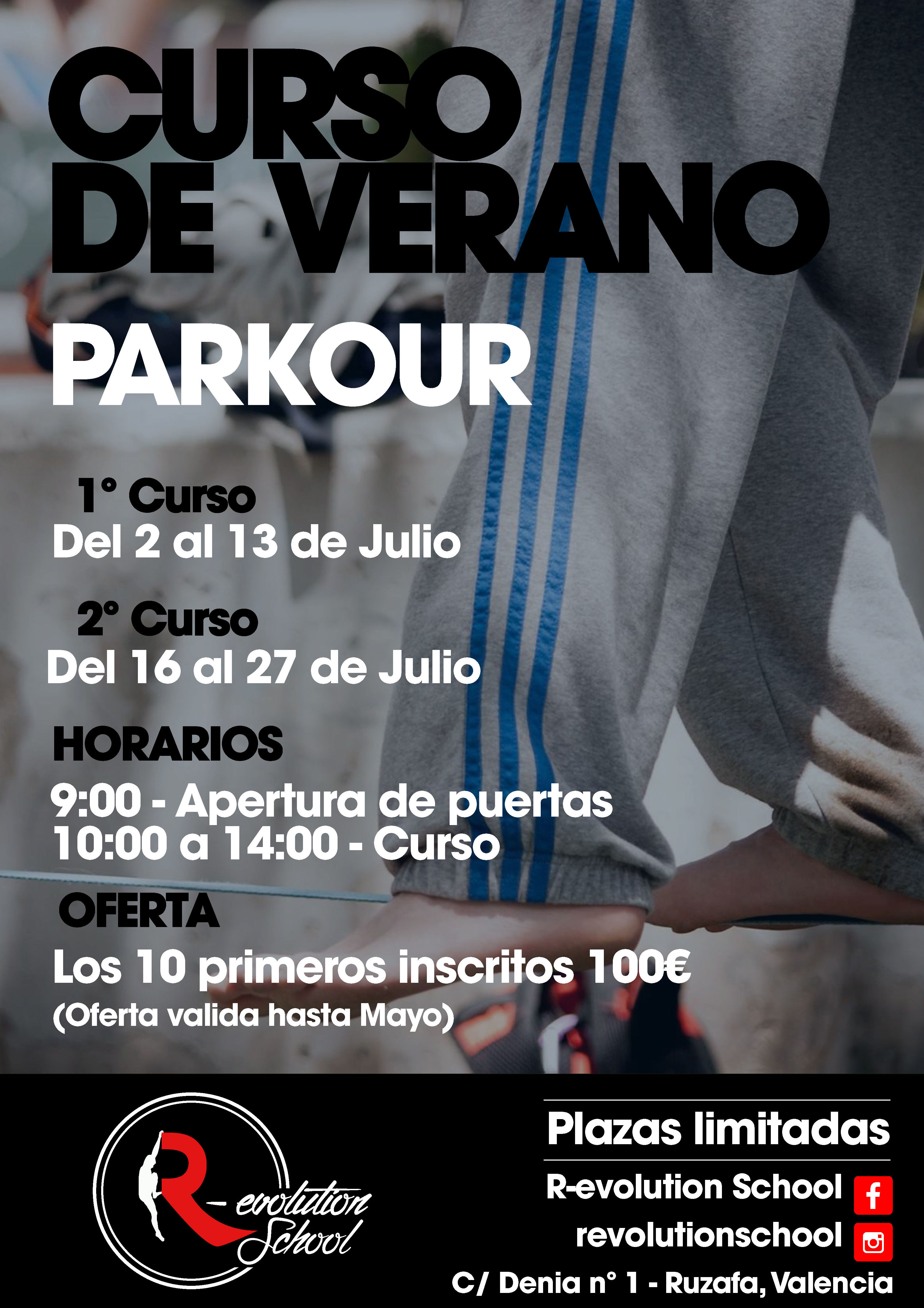 Cursos verano Parkour Valencia 