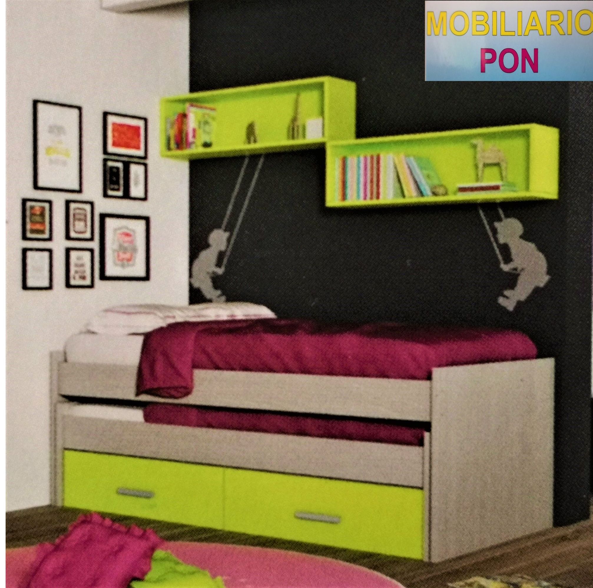 Mueble Juvenil RF414 Compacto + Estanterias Desde 390€ Mueble Juvenil RF414 Compacto + Estanterias Desde 390€