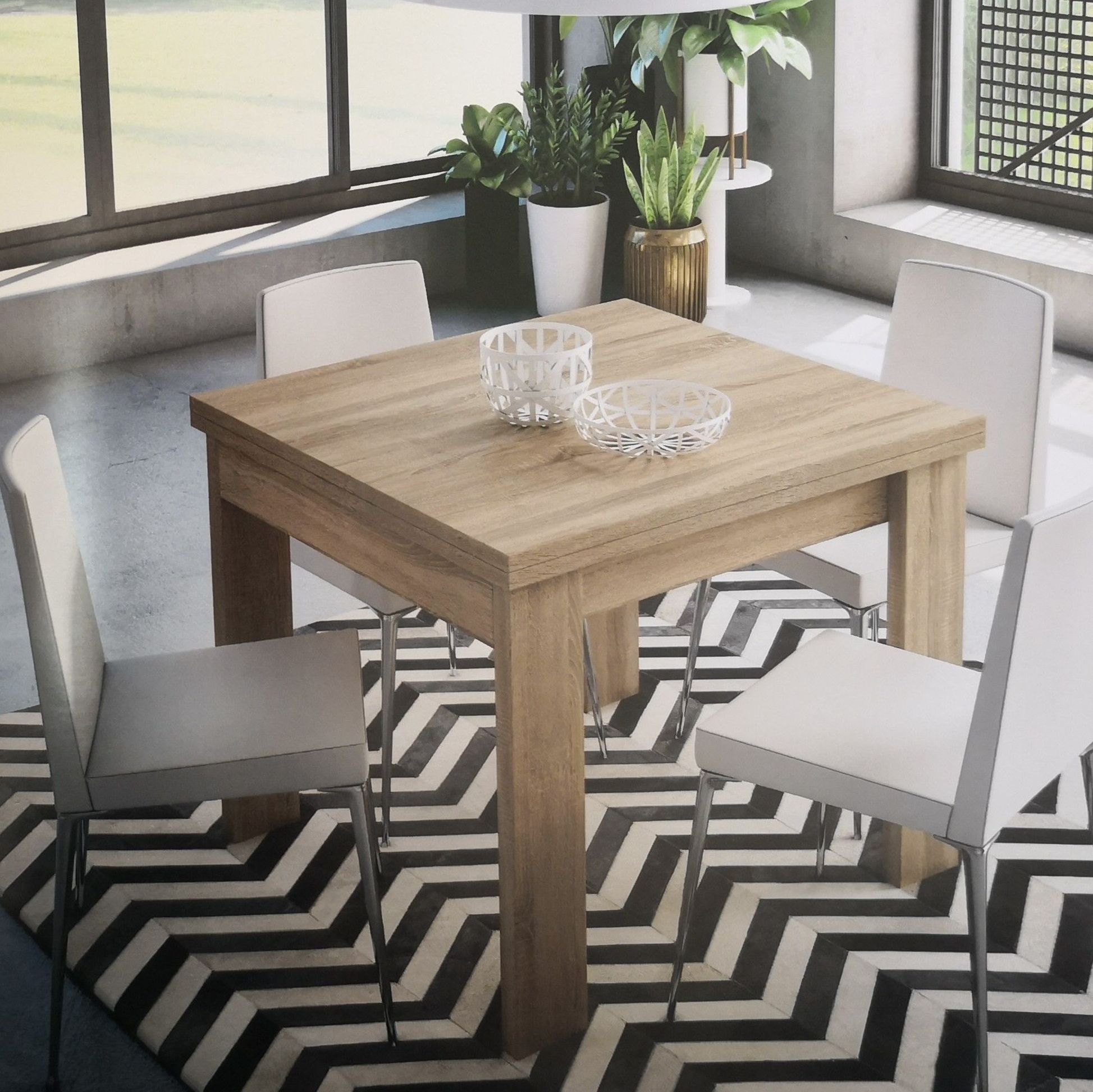 Mesa Comedor RF133SJ Extensible 90x90 Cerrada Desde 175€ Mesa Comedor RF133SJ Extensible 90x90 Cerrada Desde 175€