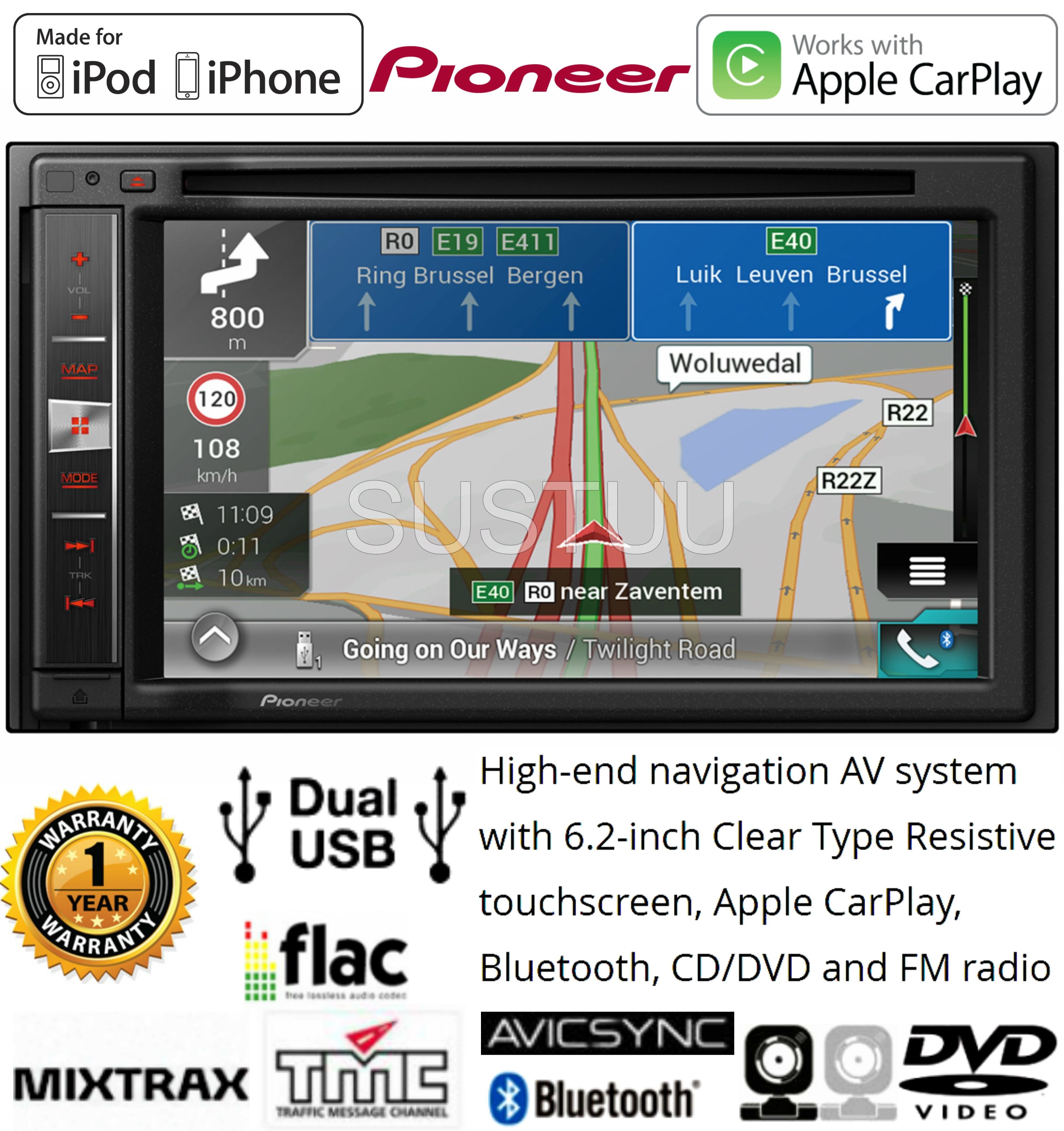 Autoradio 2 DIN multimedia, Dvd, Usb;Gps PIONEER AVIC-F980BT Autoradio 2 DIN multimedia, Dvd, Usb;Gps PIONEER AVIC-F980BT