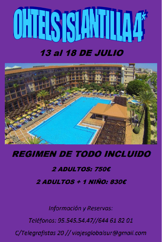 Ohtels Islantilla 4*: Ofertas de Viajes Global Sur Ohtels Islantilla 4*: Ofertas de Viajes Global Sur