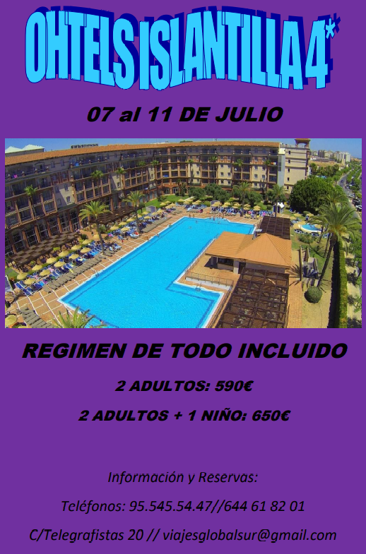 Ohtels Islantilla 4*: Ofertas de Viajes Global Sur Ohtels Islantilla 4*: Ofertas de Viajes Global Sur