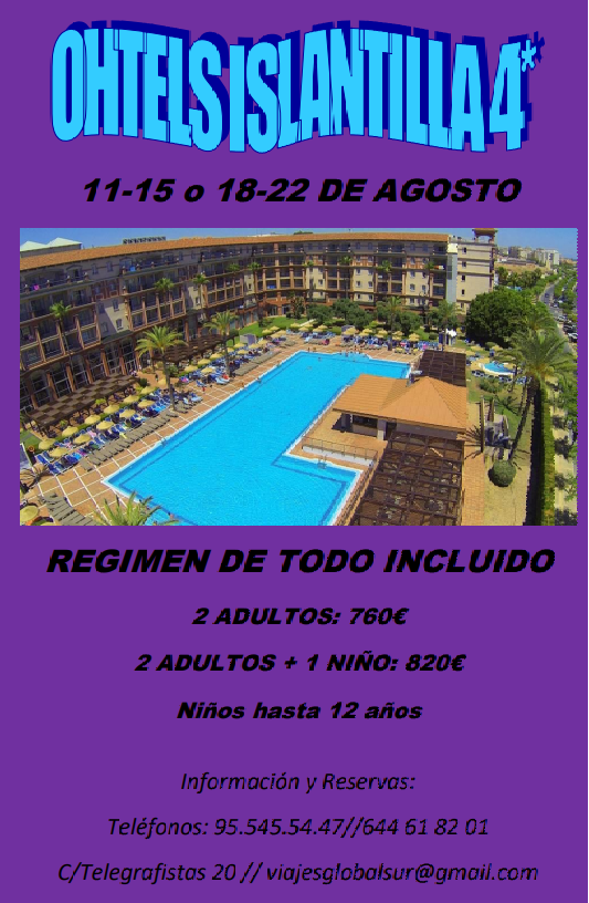 Ohtels islantilla 4*: Ofertas de Viajes Global Sur Ohtels islantilla 4*: Ofertas de Viajes Global Sur