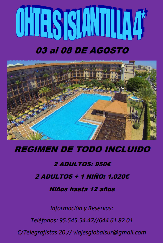 Ohtels Islantilla 4*: Ofertas de Viajes Global Sur Ohtels Islantilla 4*: Ofertas de Viajes Global Sur