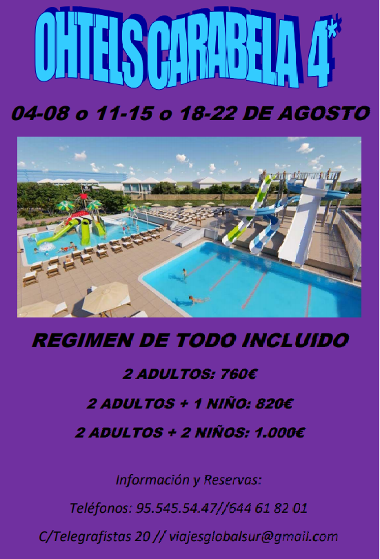 Ohteles Carabela 4*: Ofertas de Viajes Global Sur Ohteles Carabela 4*: Ofertas de Viajes Global Sur