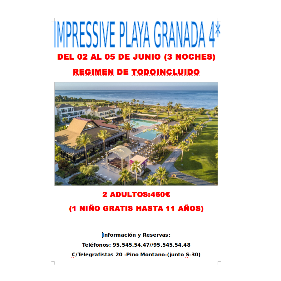 Impressive Playa Granada 4*: Ofertas de Viajes Global Sur Impressive Playa Granada 4*: Ofertas de Viajes Global Sur