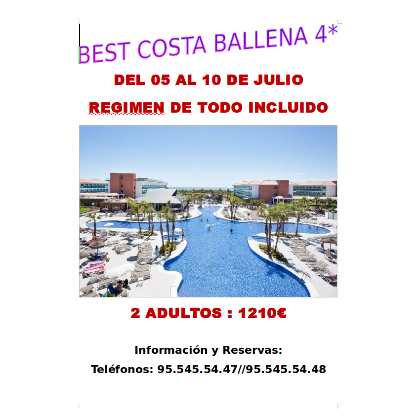 Best Costa Ballena 4*: Ofertas de Viajes Global Sur Best Costa Ballena 4*: Ofertas de Viajes Global Sur
