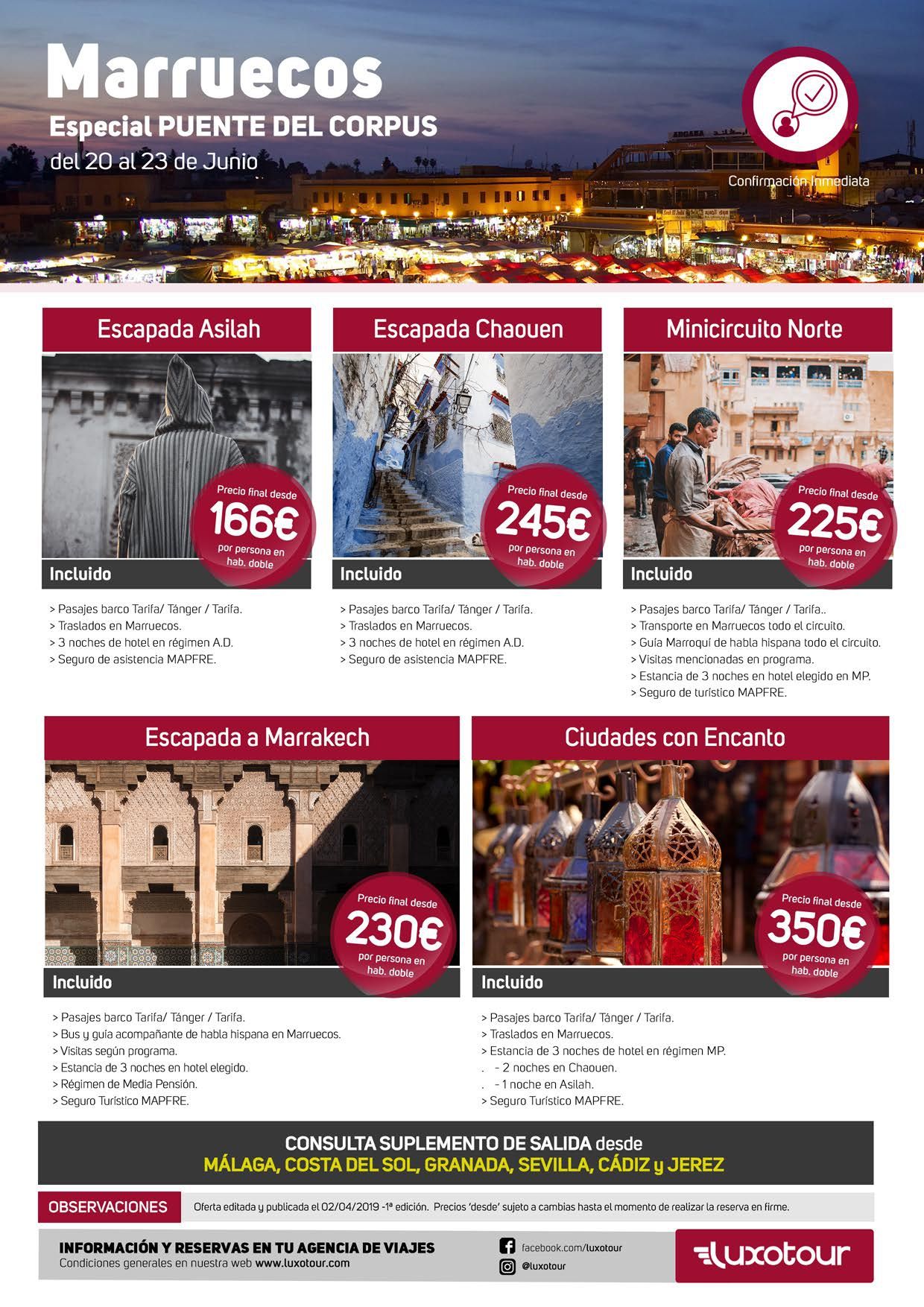 Oferta - Marrueco, especial puente del Corpus: Ofertas de Viajes Global Sur Oferta - Marrueco, especial puente del Corpus: Ofertas de Viajes Global Sur