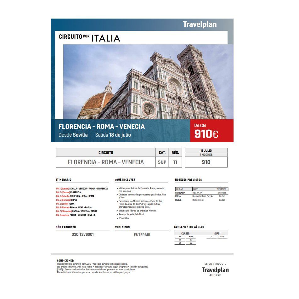Circuito Italia desde Sevilla: Ofertas de Viajes Global Sur Circuito Italia desde Sevilla: Ofertas de Viajes Global Sur