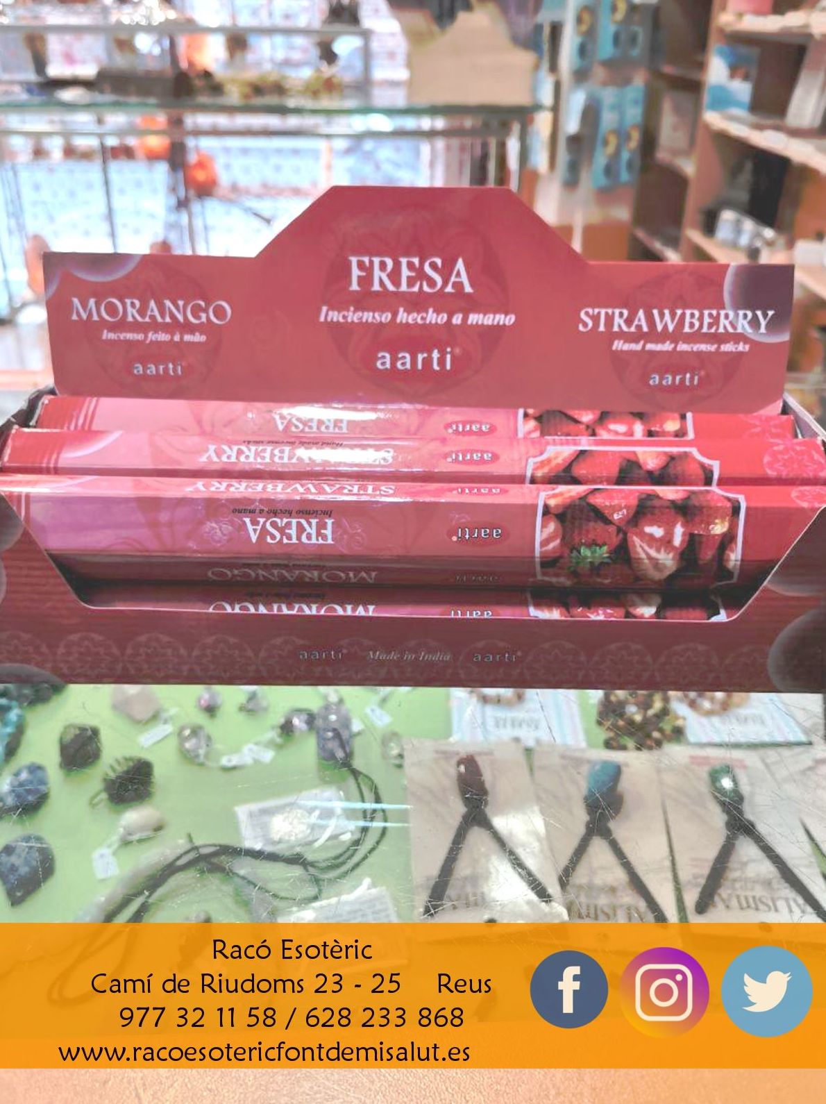 Incienso de fresa: Cursos y productos de Racó Esoteric Font de mi Salut Incienso de fresa: Cursos y productos de Racó Esoteric Font de mi Salut