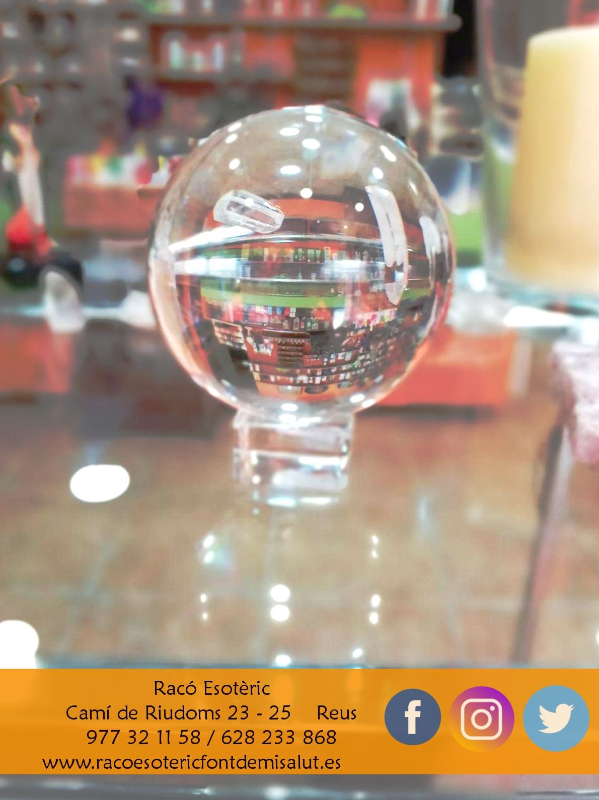Bola de cristal: Cursos y productos de Racó Esoteric Font de mi Salut Bola de cristal: Cursos y productos de Racó Esoteric Font de mi Salut