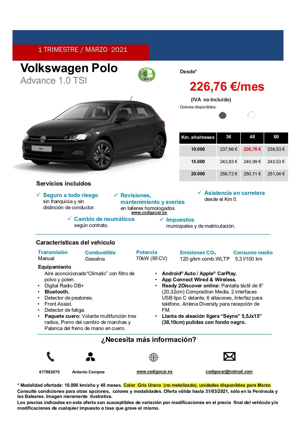 ¡¡ AHORA TAMBIEN RENTING DE VEHICULOS NUEVOS !! ENTRE Y ESCOJA: de CODIGOCAR ¡¡ AHORA TAMBIEN RENTING DE VEHICULOS NUEVOS !! ENTRE Y ESCOJA: de CODIGOCAR