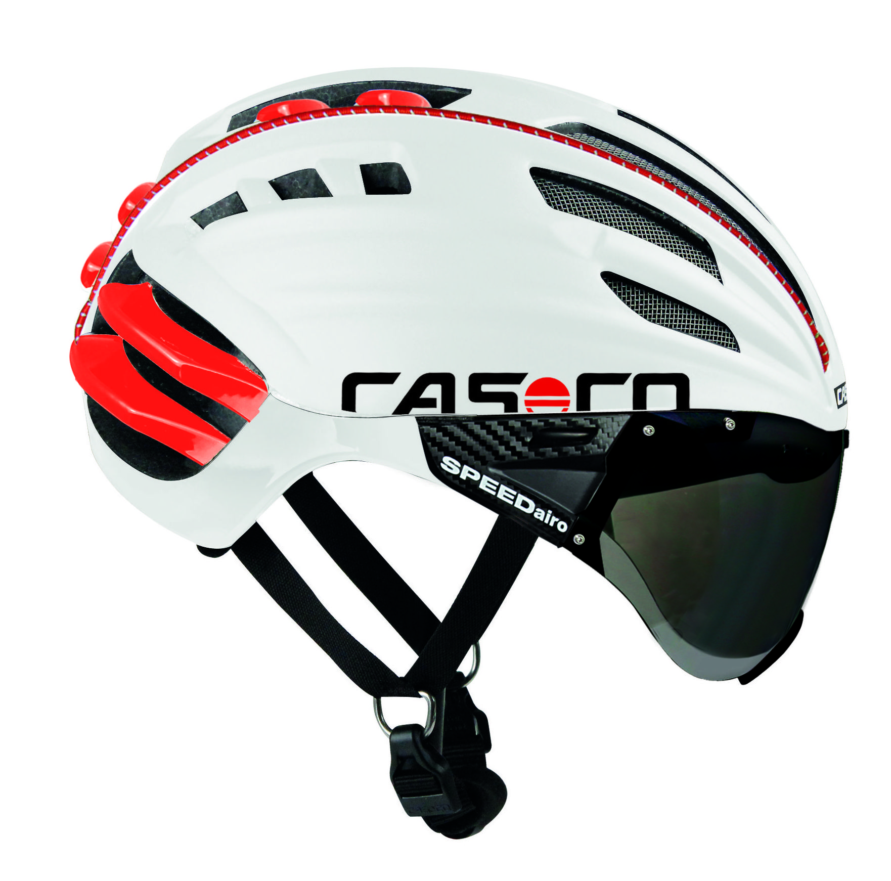 CASCO SPEEDAIRO BLANCO/ROJO TALLA M 54-59 cm C/VISOR: de E-Bike Guadarrama CASCO SPEEDAIRO BLANCO/ROJO TALLA M 54-59 cm C/VISOR: de E-Bike Guadarrama