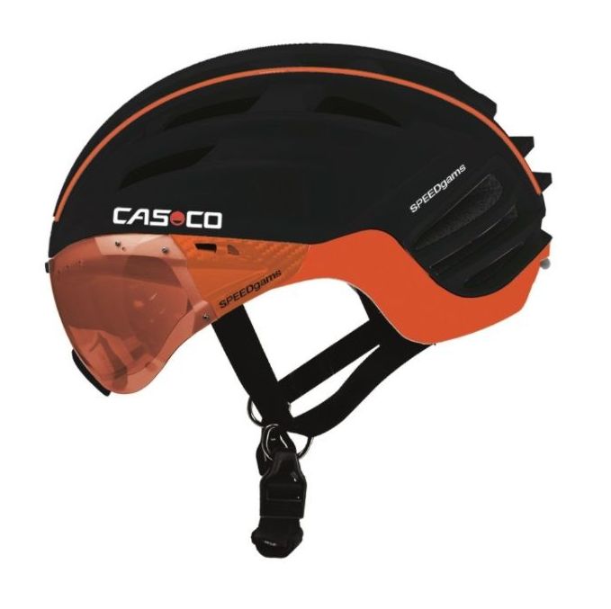 CASCO SPEEDGAMS NEGRO/NARANJA TALLA M 54-58 cm C/VISOR: de E-Bike Guadarrama CASCO SPEEDGAMS NEGRO/NARANJA TALLA M 54-58 cm C/VISOR: de E-Bike Guadarrama