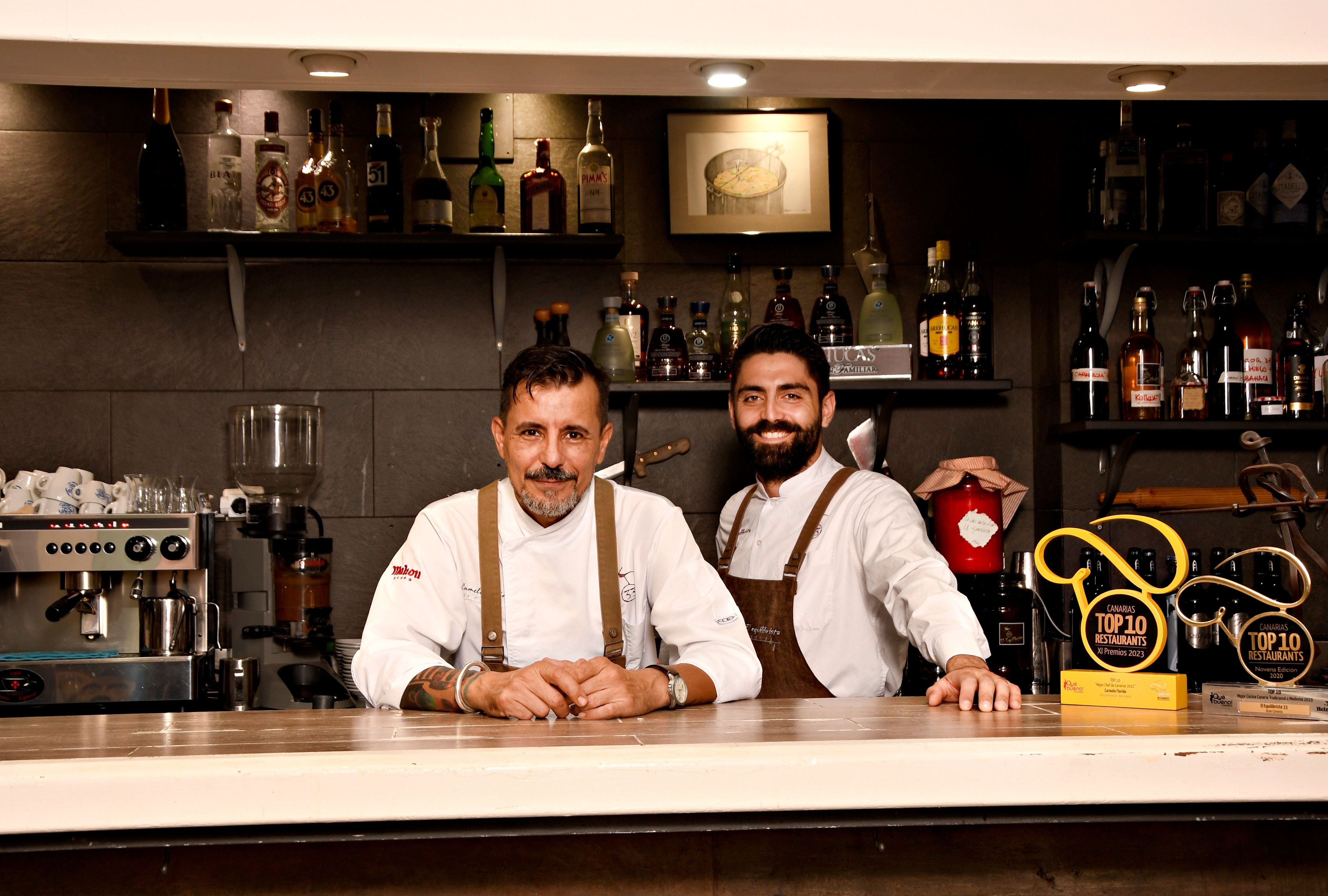 Don Carmelo Florido (Dueño y Cocinero) y Nicola D'Ambrosio (Director de Sala)