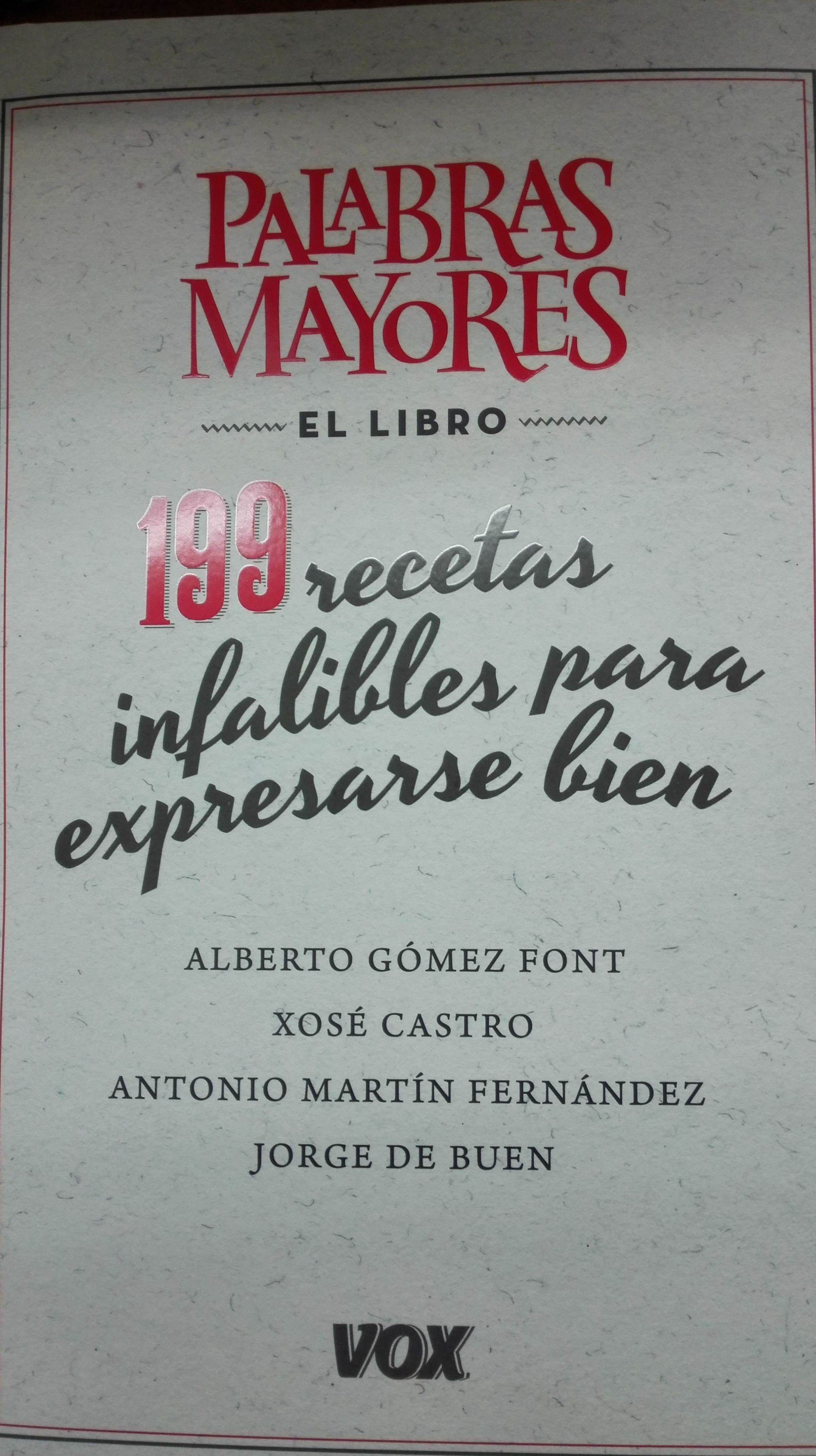 Palabras mayores Palabras mayores