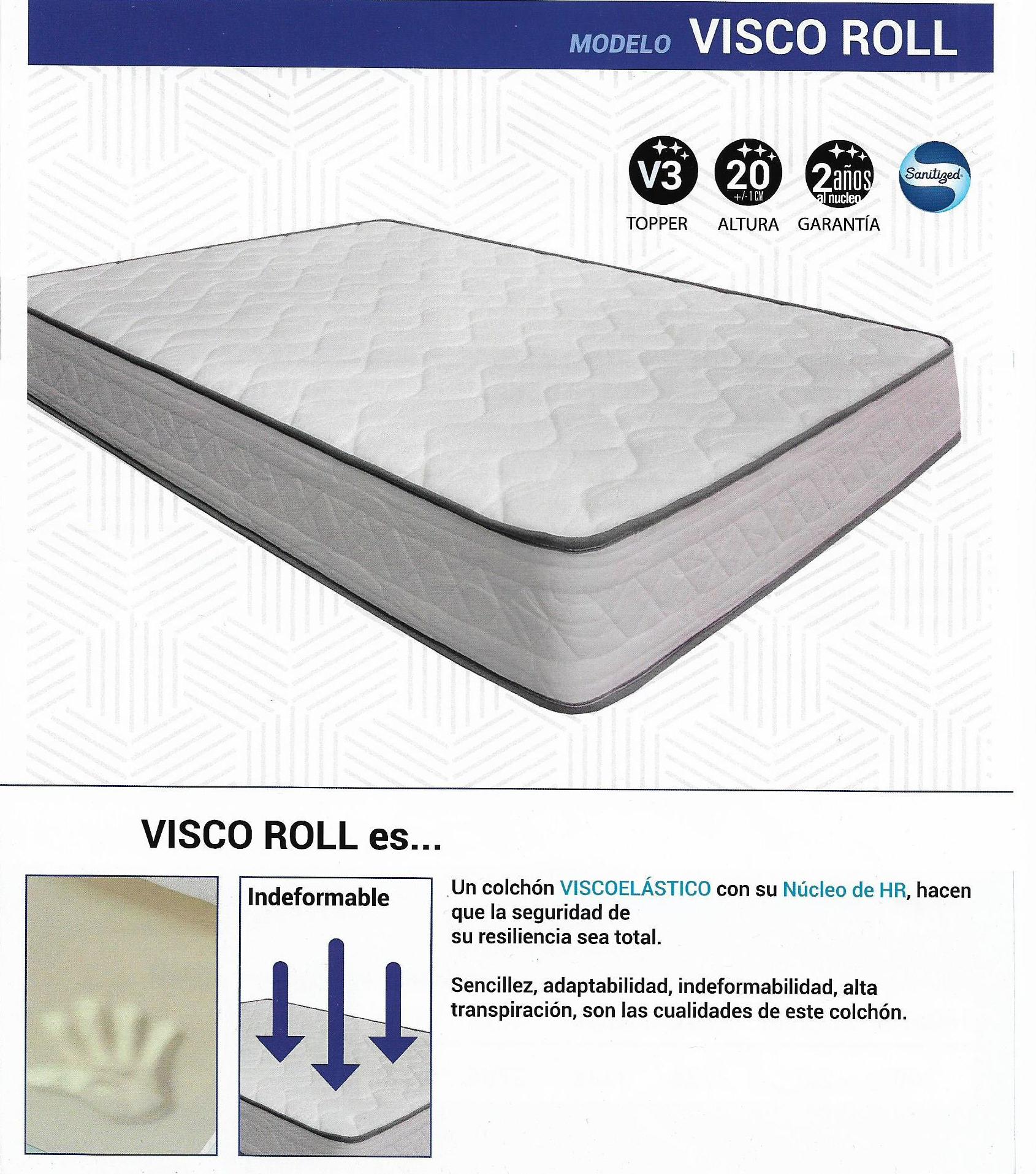 Colchón Visco Roll 3cm a una cara. Colchón Visco Roll 3cm a una cara.
