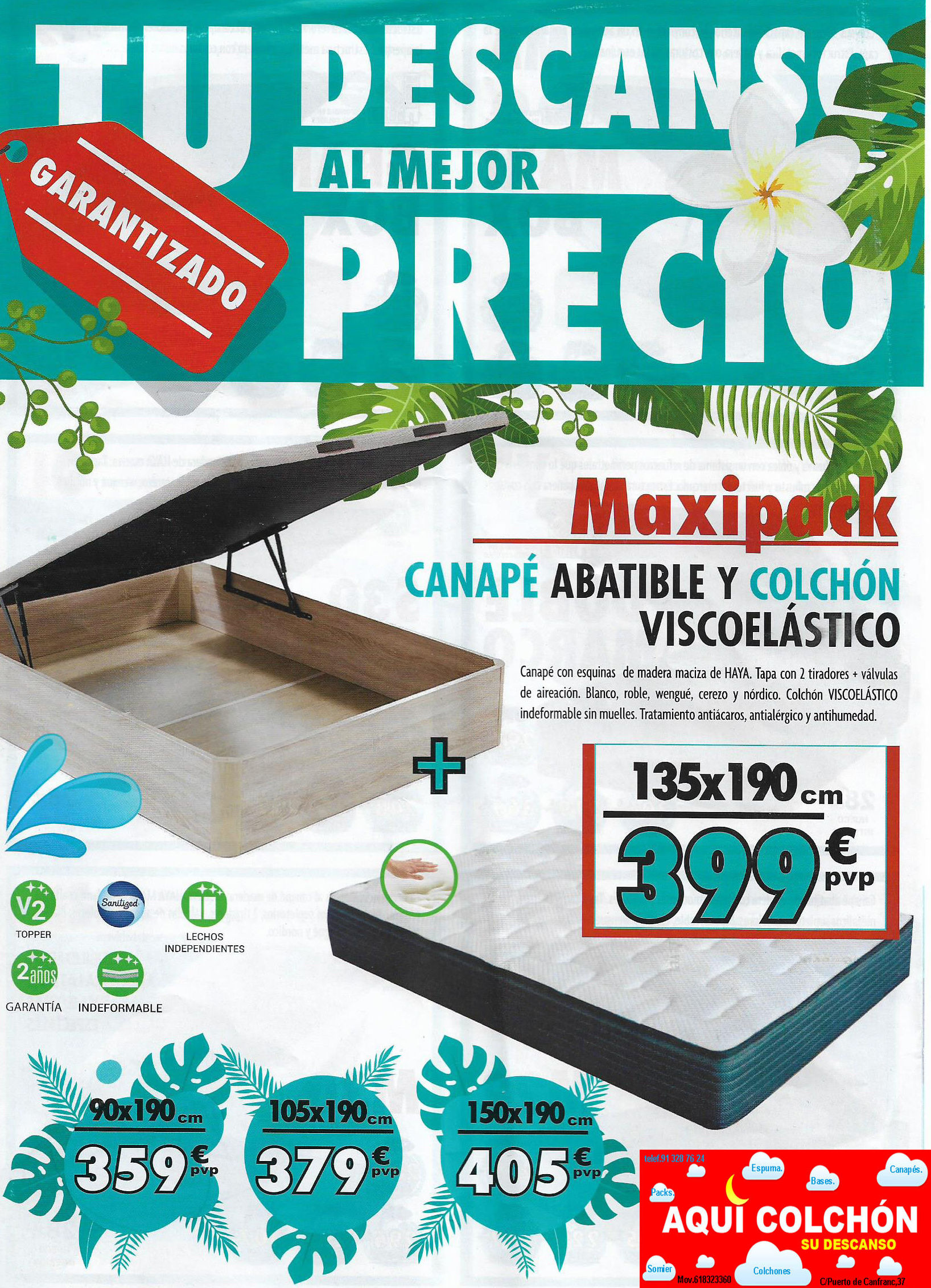 CARTEL EN PROMOCIÓN 2019: CATALOGO de Aquí Colchón CARTEL EN PROMOCIÓN 2019: CATALOGO de Aquí Colchón
