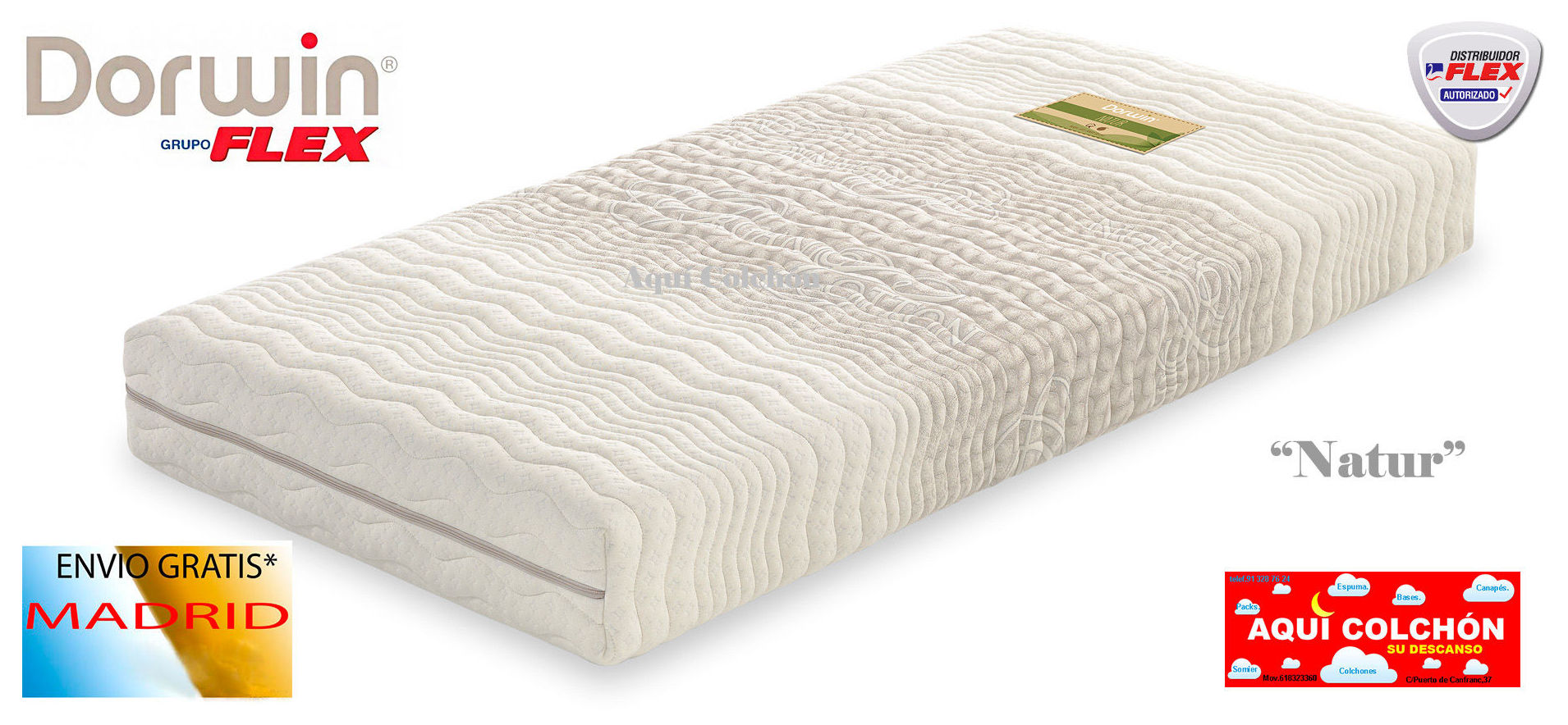 Colchón Latex Natur de Flex. Colchón Latex Natur de Flex.