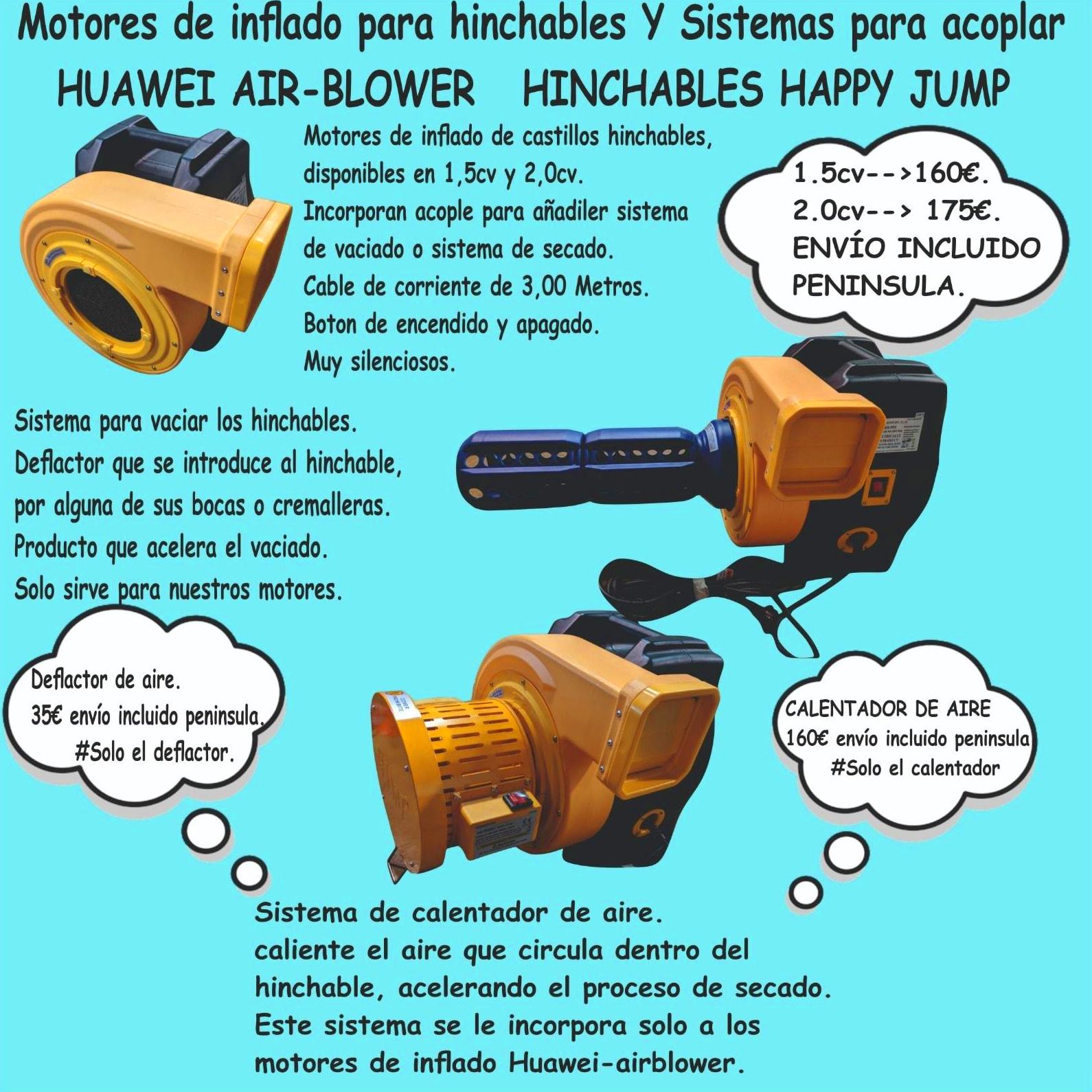 Turbina de inflado huawei air blower: Catálogo de Hinchables Happy Jump Turbina de inflado huawei air blower: Catálogo de Hinchables Happy Jump