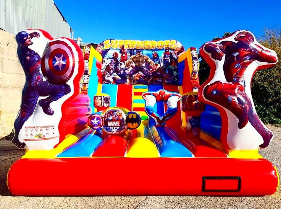 Castillo Hinchable tobogan superheroes 3D: Catálogo de Hinchables Happy Jump Castillo Hinchable tobogan superheroes 3D: Catálogo de Hinchables Happy Jump