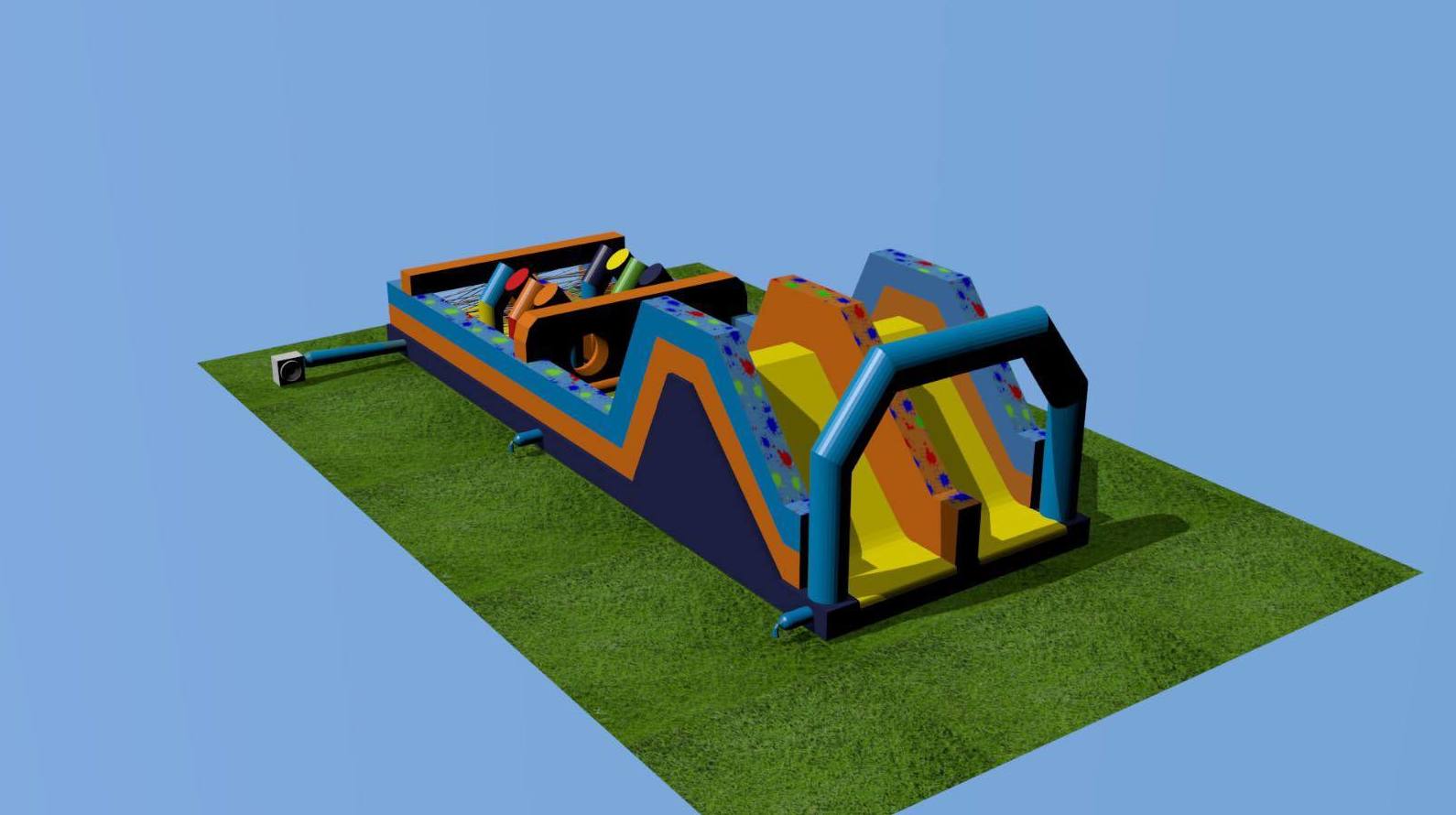 Pista americana Multiobstaculos.: Catálogo de Hinchables Happy Jump Pista americana Multiobstaculos.: Catálogo de Hinchables Happy Jump