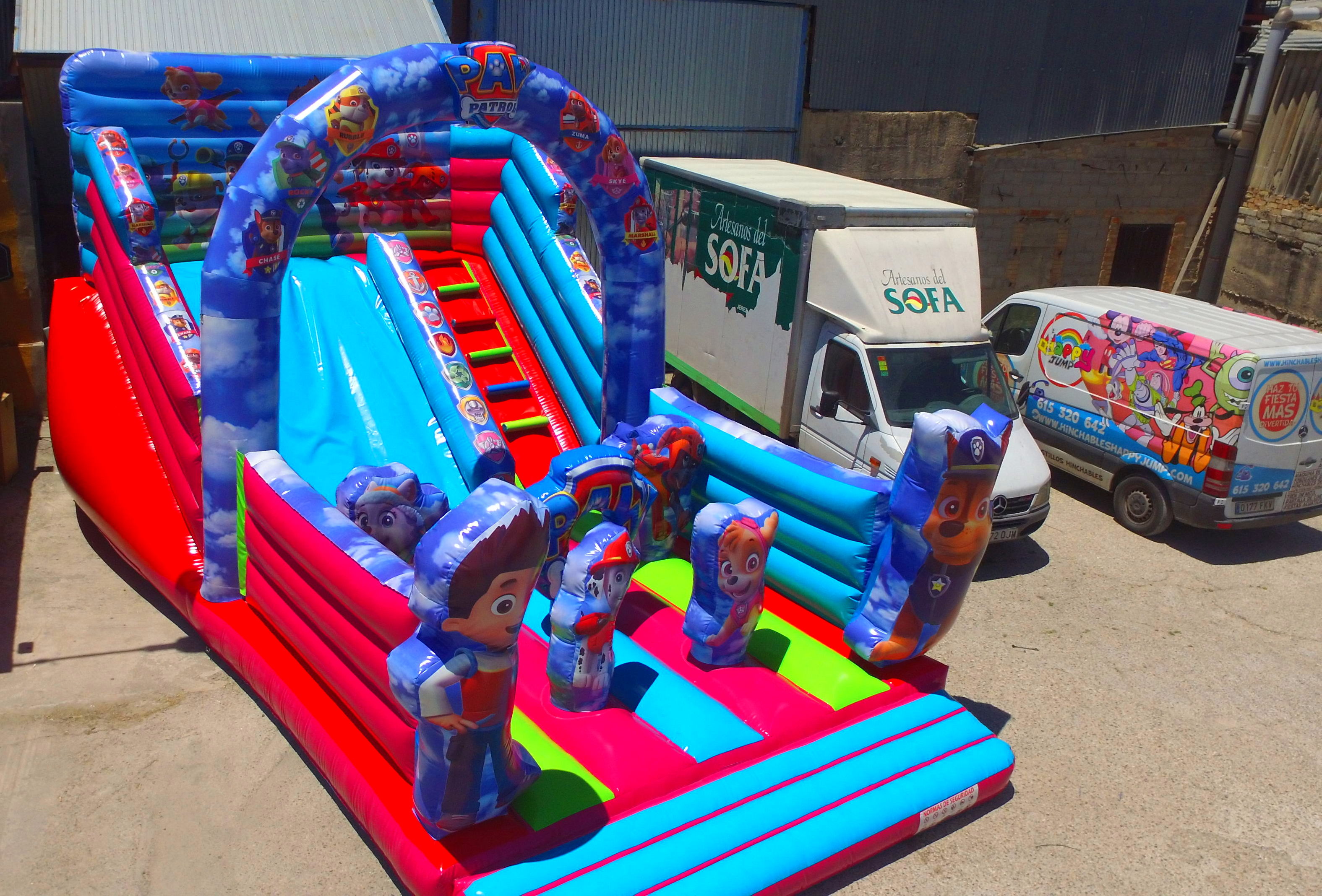 Castillo hinchable tobogan Patrulla arco central: Catálogo de Hinchables Happy Jump Castillo hinchable tobogan Patrulla arco central: Catálogo de Hinchables Happy Jump