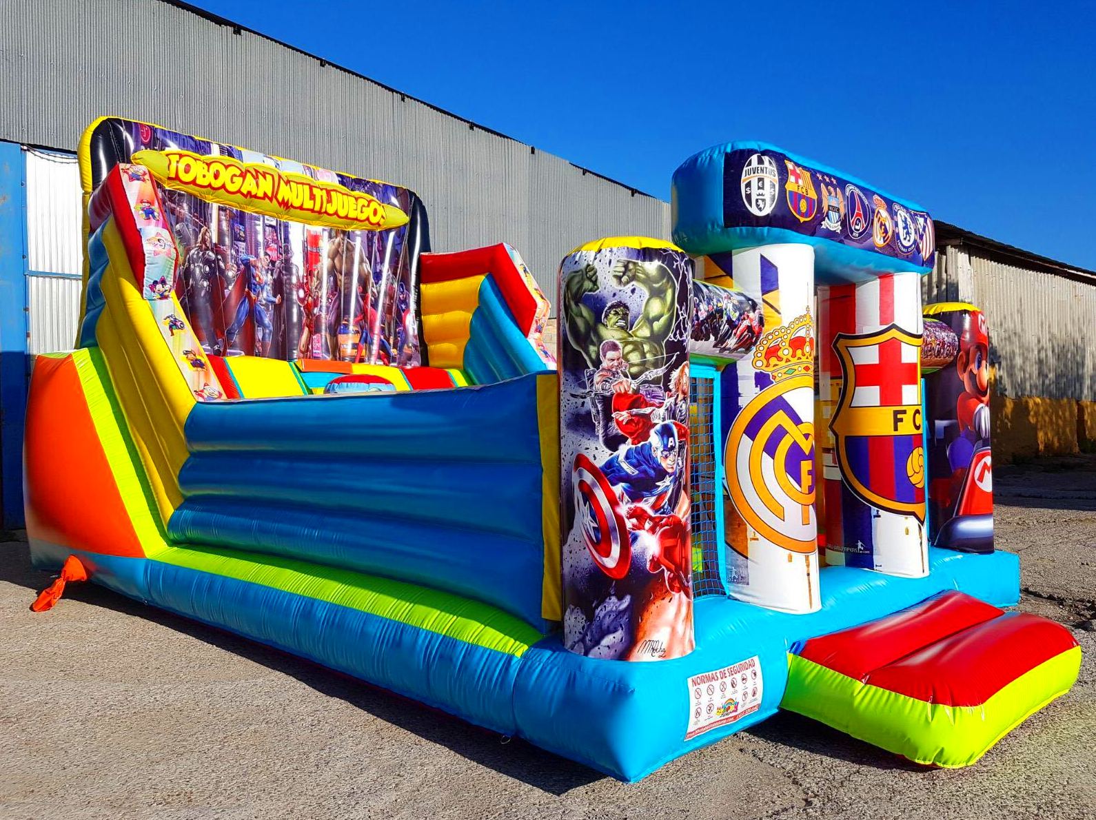 Castillo Hinchable Tobogán RealMadrid : Catálogo de Hinchables Happy Jump Castillo Hinchable Tobogán RealMadrid : Catálogo de Hinchables Happy Jump