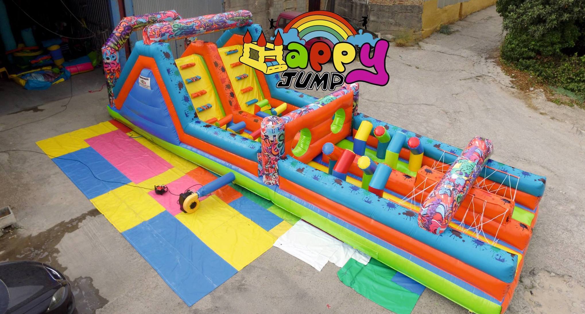 Pista americana Multiobstaculos.: Catálogo de Hinchables Happy Jump Pista americana Multiobstaculos.: Catálogo de Hinchables Happy Jump