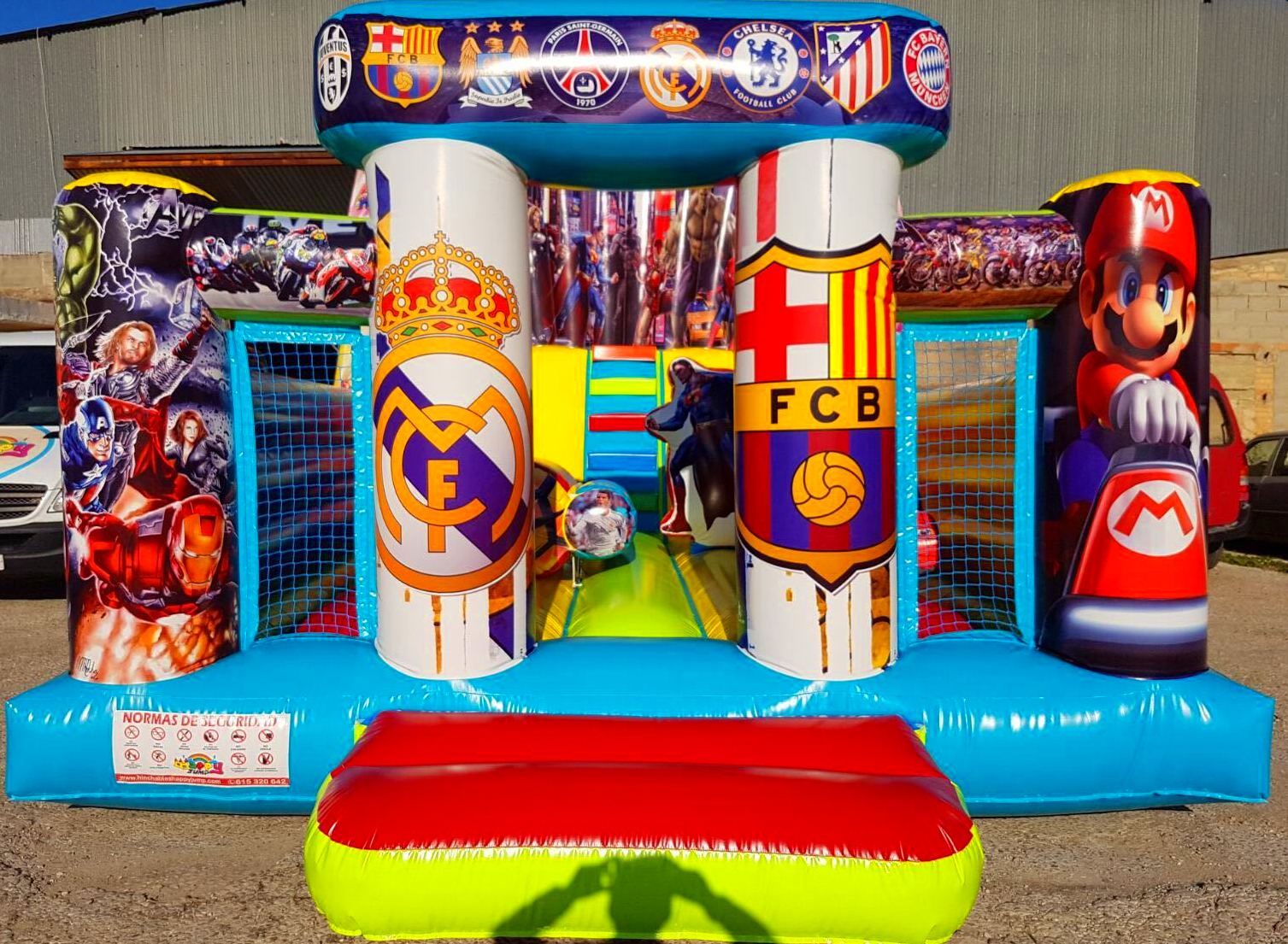 Castillo Hinchable Tobogán RealMadrid : Catálogo de Hinchables Happy Jump Castillo Hinchable Tobogán RealMadrid : Catálogo de Hinchables Happy Jump