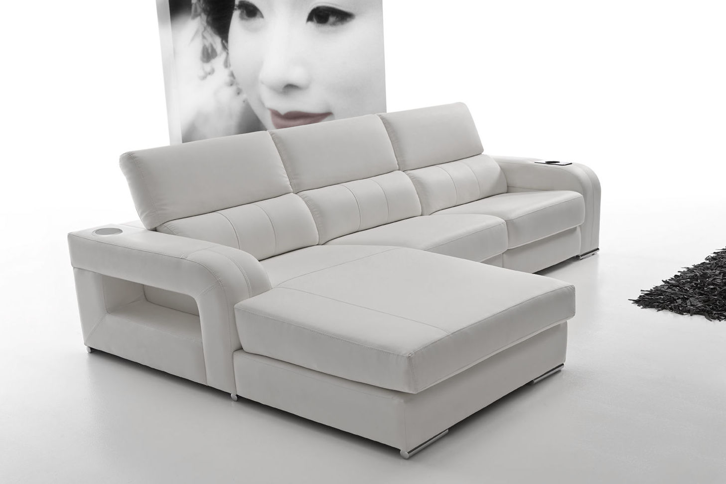 Sofá en color blanco 