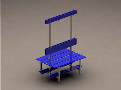 Banco vestuario doble con respaldo y perchero IB6: Productos de Imfasa Cabinas Sanitarias Banco vestuario doble con respaldo y perchero IB6: Productos de Imfasa Cabinas Sanitarias