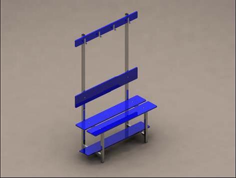 Banco vestuario con respaldo y perchero IB5: Productos de Imfasa Cabinas Sanitarias Banco vestuario con respaldo y perchero IB5: Productos de Imfasa Cabinas Sanitarias