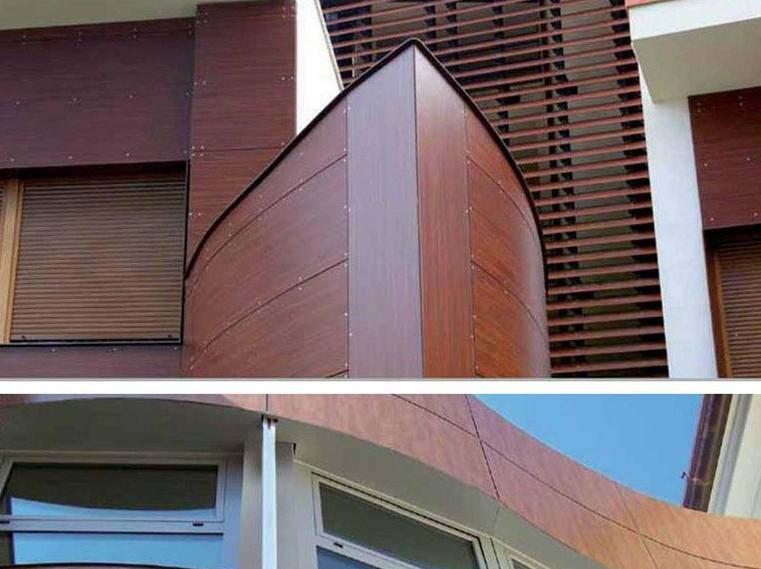 Fachada en MEG madera. Fachada en MEG madera.