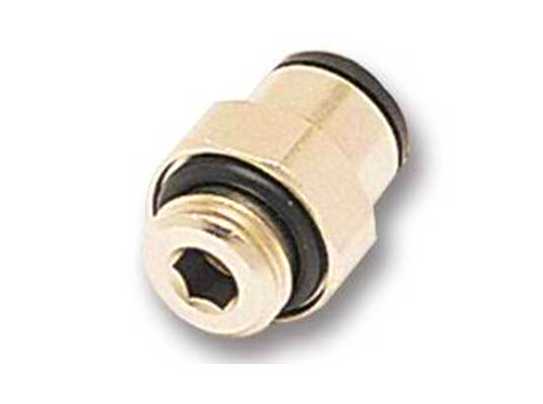 Racor Neumatico conexión instantánea rosca macho 1/8" para tubo Ø 6 mm. Racor Neumatico conexión instantánea rosca macho 1/8" para tubo Ø 6 mm.