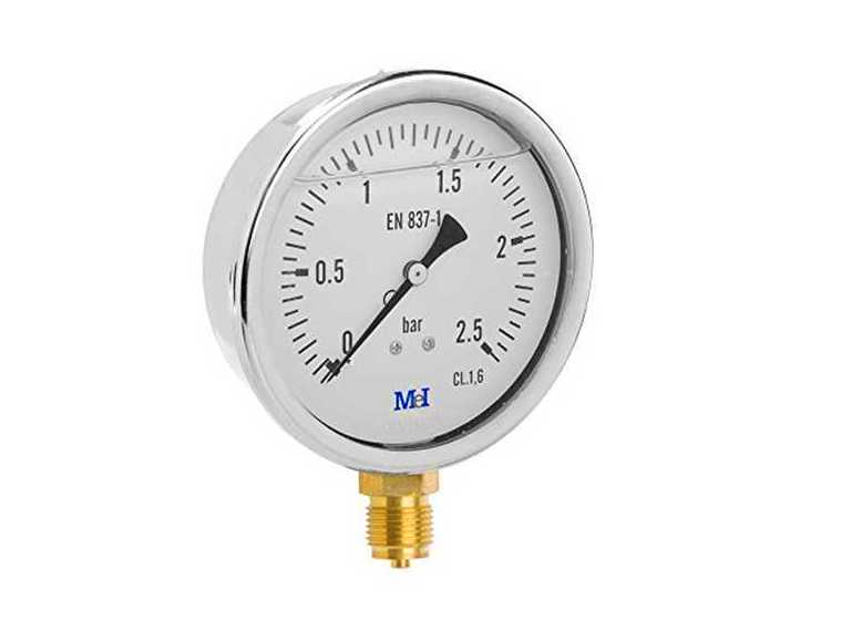 Manómetro Ø 63 - Vertical - Con Glicerina - 0 a 2,5 BAR Manómetro Ø 63 - Vertical - Con Glicerina - 0 a 2,5 BAR
