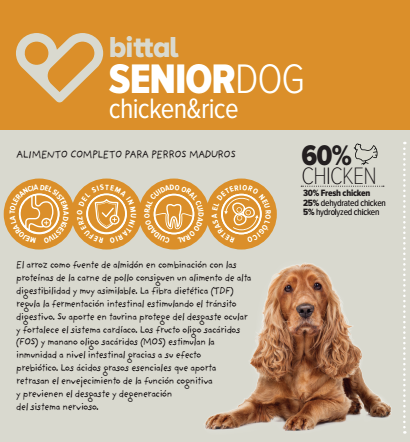 BITTAL Dog Senior Pollo y Arroz 4kg: Tienda para Mascotas de Clínica Veterinaria Doble Dog BITTAL Dog Senior Pollo y Arroz 4kg: Tienda para Mascotas de Clínica Veterinaria Doble Dog