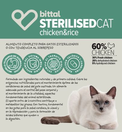 Bittal Sterilised Cat 4kg: Tienda para Mascotas de Clínica Veterinaria Doble Dog Bittal Sterilised Cat 4kg: Tienda para Mascotas de Clínica Veterinaria Doble Dog
