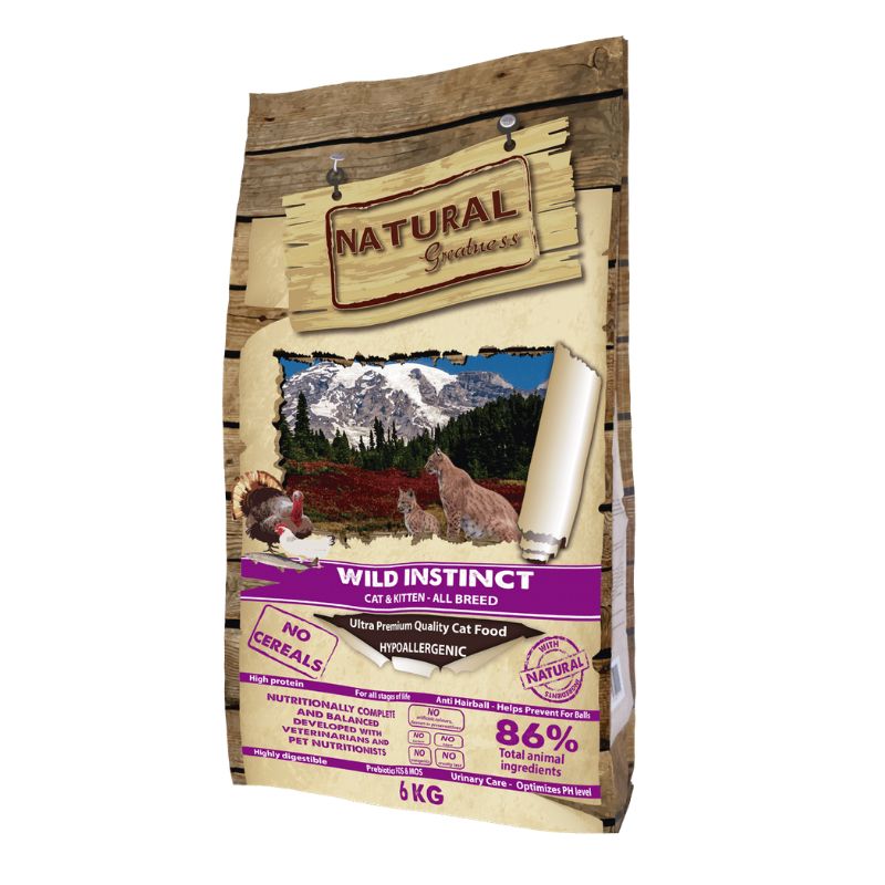 Pienso Natural Greatness Cat Wild Instinct 6 Kg: Tienda para Mascotas de Clínica Veterinaria Doble Dog Pienso Natural Greatness Cat Wild Instinct 6 Kg: Tienda para Mascotas de Clínica Veterinaria Doble Dog