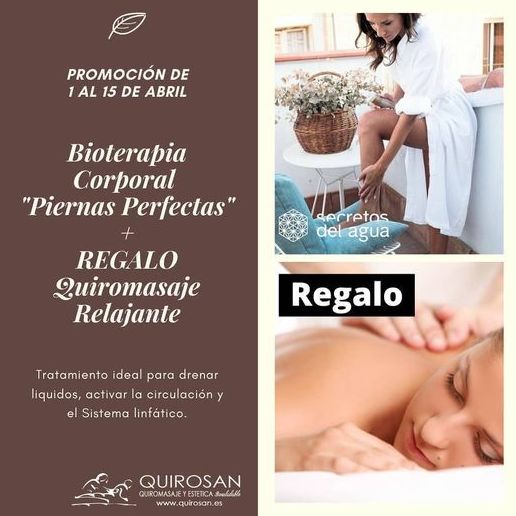 Bioterapia Corporal "Piernas Perfectas" + Regalo de Quiromasaje Relajante: Servicios de Quirosan Bioterapia Corporal "Piernas Perfectas" + Regalo de Quiromasaje Relajante: Servicios de Quirosan