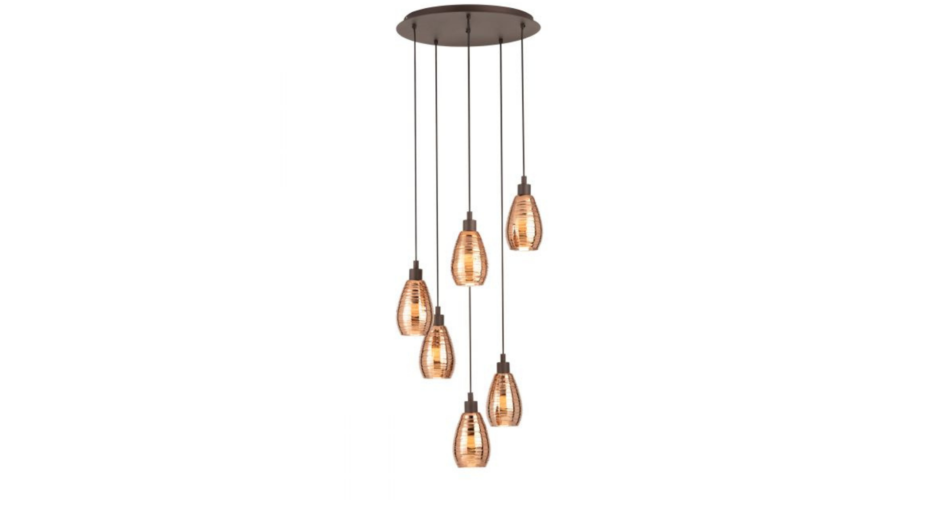 Lampara 6luces tulipa cristal color cobre E27: catálogos de Iluminación Raquel Lampara 6luces tulipa cristal color cobre E27: catálogos de Iluminación Raquel