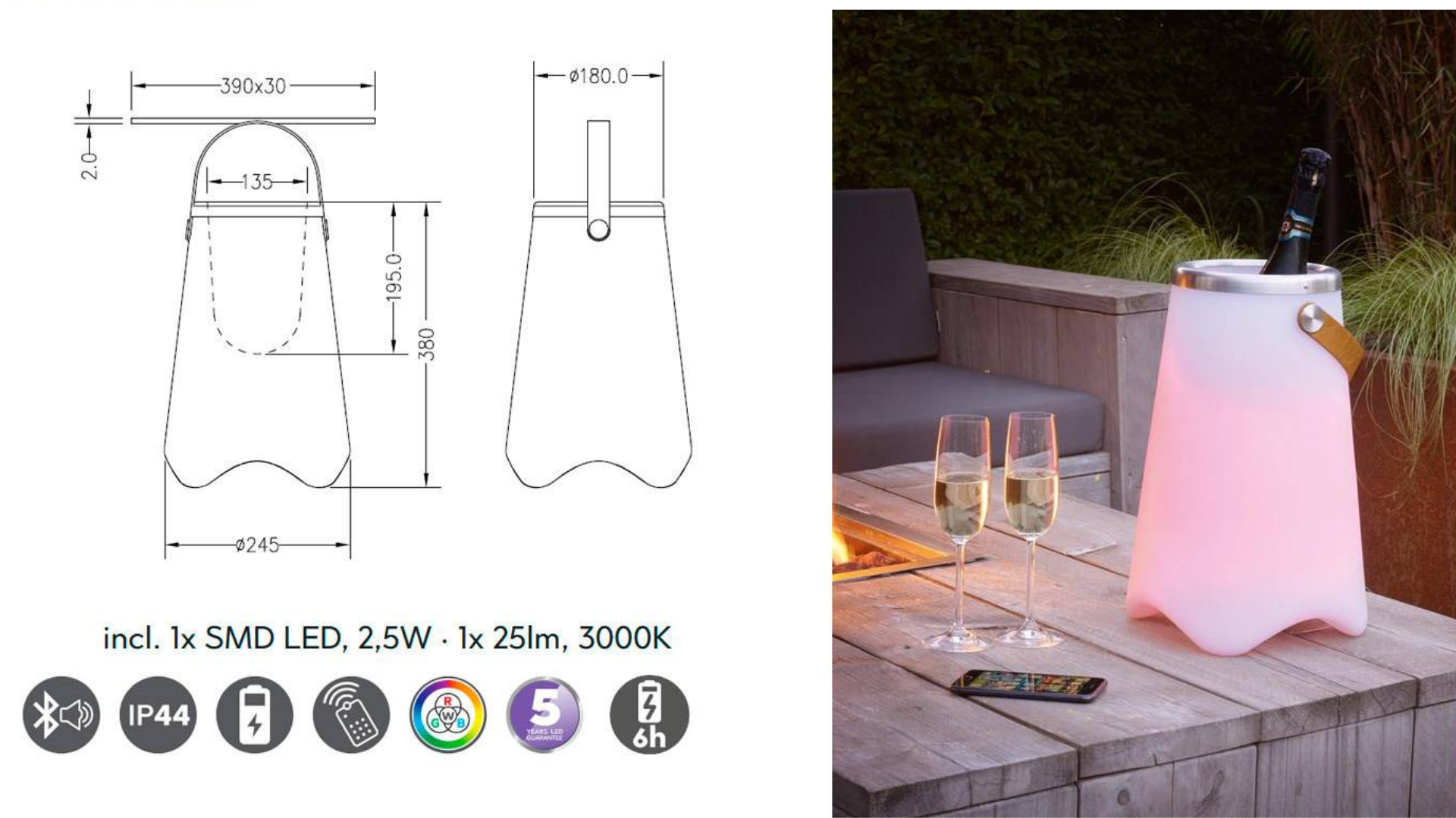 Cubitera RGB bluetooth: catálogos de Iluminación Raquel Cubitera RGB bluetooth: catálogos de Iluminación Raquel