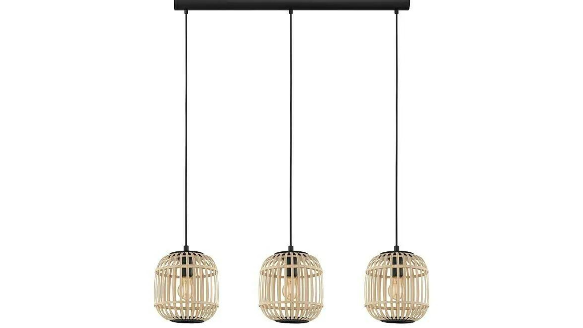 Lámpara 3 luces en madera natural con color metal negro.: catálogos de Iluminación Raquel Lámpara 3 luces en madera natural con color metal negro.: catálogos de Iluminación Raquel
