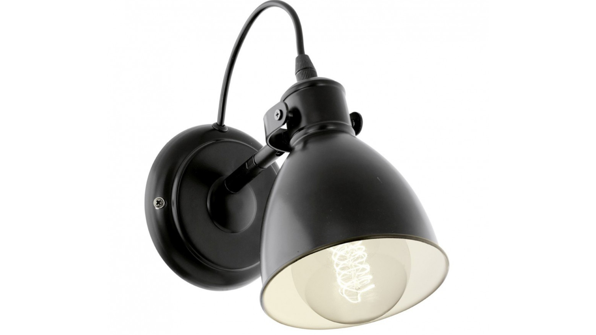 Aplique 1 luz foco en negro vintage.: catálogos de Iluminación Raquel Aplique 1 luz foco en negro vintage.: catálogos de Iluminación Raquel