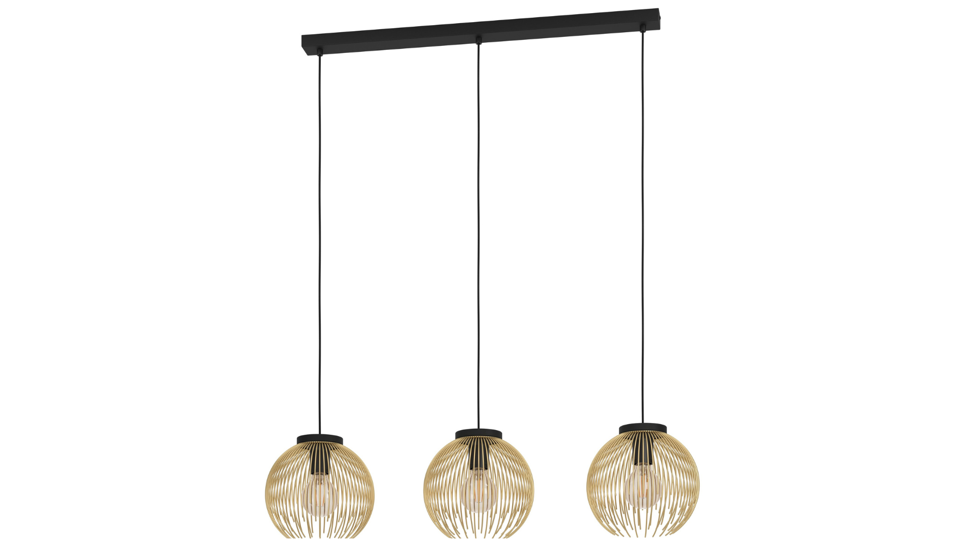 Lámpara 3 luces rejilla oro Lámpara 3 luces rejilla oro