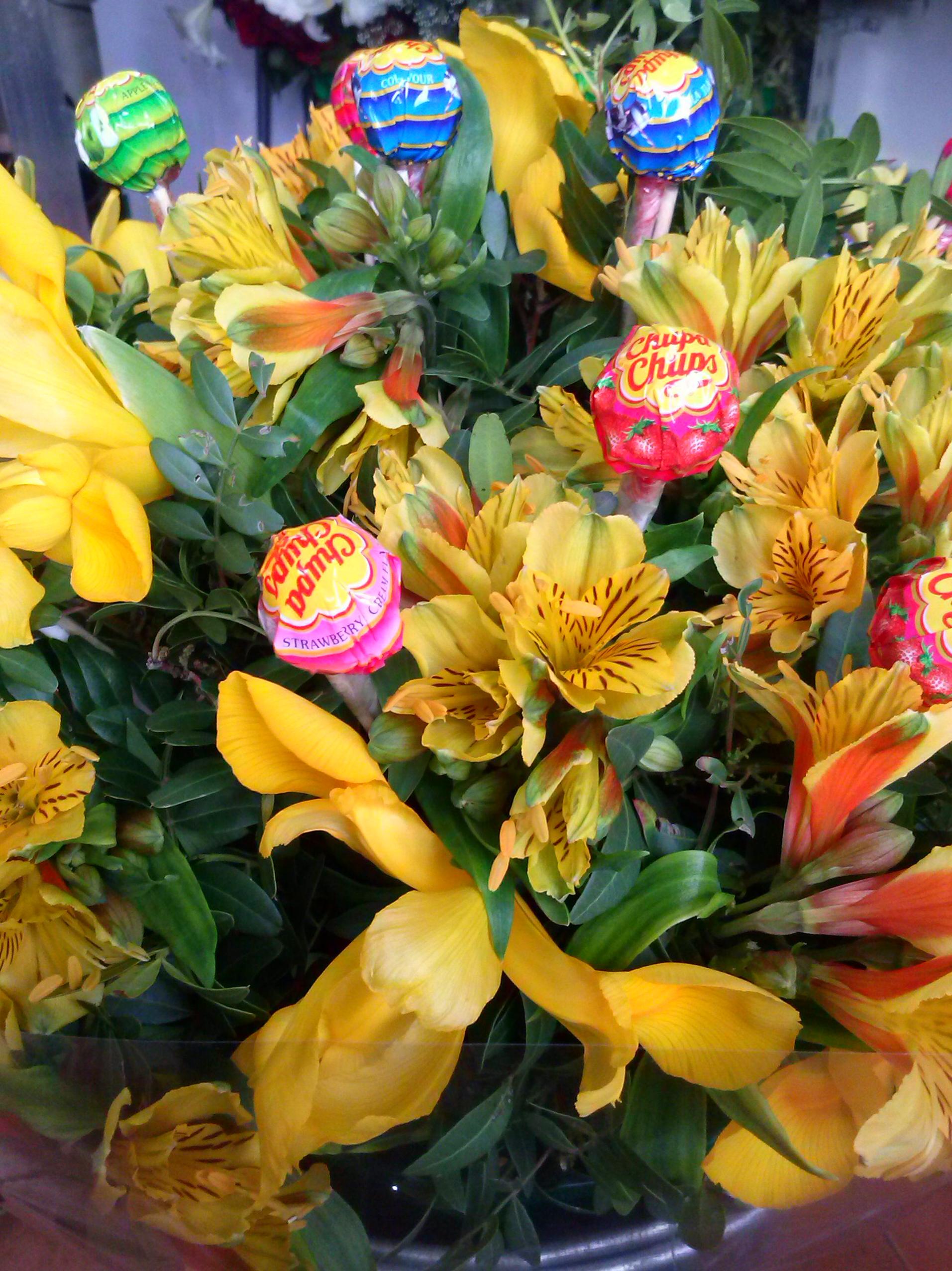 Bouquet de flor con piruletas y Chupa-Chups.: Productos y servicios de Greenflor Bouquet de flor con piruletas y Chupa-Chups.: Productos y servicios de Greenflor