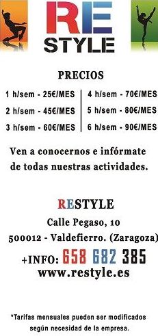 Horarios y precios: Clases y horarios de ReStyle Horarios y precios: Clases y horarios de ReStyle