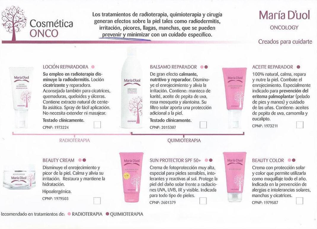 Productos oncologicos Productos oncologicos