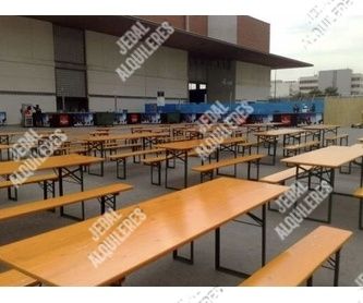 MESA Y BANCOS: Catálogo de Jedal Alquileres MESA Y BANCOS: Catálogo de Jedal Alquileres
